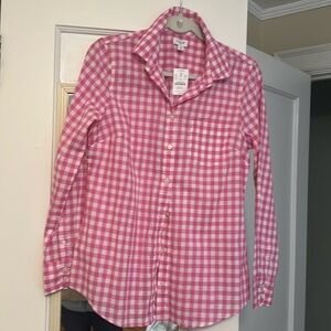 Jcrew pink and white size small button down